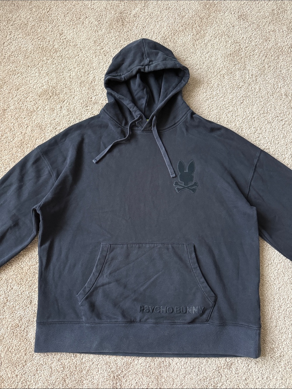 Psycho Bunny Navy Cotton Hoodie Sweatshirt